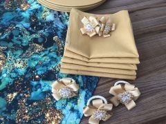 SOFRA SUNUM SETİ YEŞİL GOLD MALAKİT DESENLİ