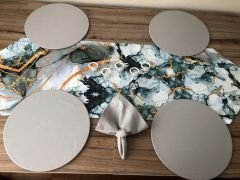 SOFRA SUNUM SETİ MERMER GOLD DESENLİ TAKIM