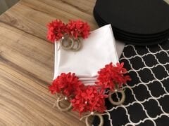 SOFRA SUNUM SETİ SİYAH ZEMİN BEYAZ MOROCCAN DESEN TAKIM