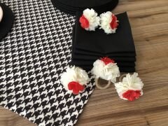 SOFRA SUNUM SETİ KÜÇÜK KAZAYAĞI DESENLİ TAKIM