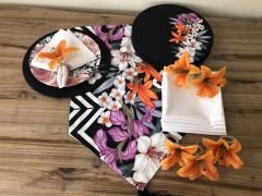 SOFRA SUNUM SETİ LİLYUM ÇİÇEK DESENLİ TAKIM