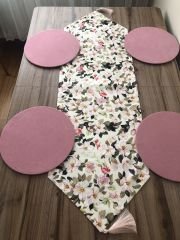 ÇİÇEK DESENLİ RUNNER & SUPLA