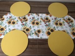 AYÇİÇEK DESENLİ RUNNER & SUPLA