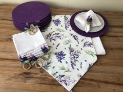 SOFRA SUNUM SETİ LAVANTA DESENLİ