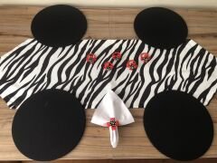SOFRA SUNUM SETİ ZEBRA DESENLİ