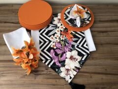 SOFRA SUNUM SETİ LİLYUM DESENLİ