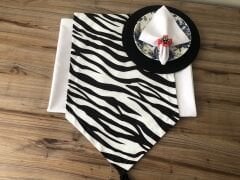 SOFRA SUNUM TAM SET ZEBRA DESENLİ