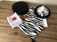SOFRA SUNUM TAM SET ZEBRA DESENLİ