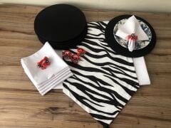 SOFRA SUNUM TAM SET ZEBRA DESENLİ