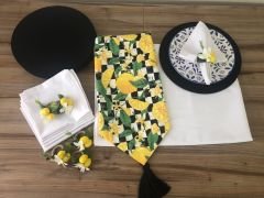 SOFRA SUNUM TAM SET LİMON  DESENLİ