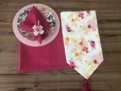 SOFRA SUNUM TAM SET SULUBOYA ÇİÇEK DESENLİ