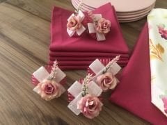 SOFRA SUNUM TAM SET SULUBOYA ÇİÇEK DESENLİ