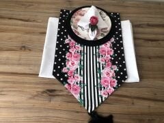 SOFRA SUNUM TAM SET PEMBE ÇİÇEK DESENLİ
