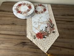 YILBAŞI ÇİÇEĞİ  KOZALAK DESENLİ RUNNER & SUPLA