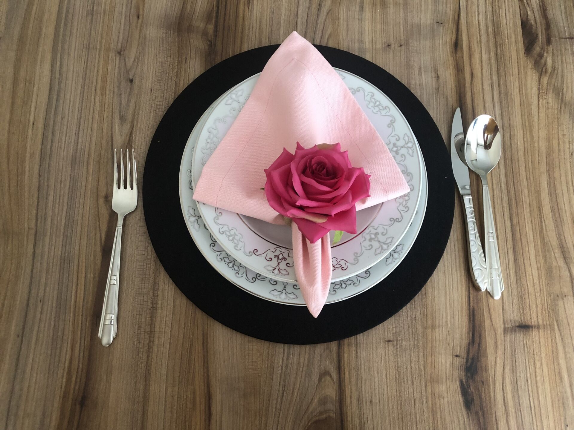 AÇIK PEMBE KUMAŞ PEÇETE (6 ADET) (40X40 CM)