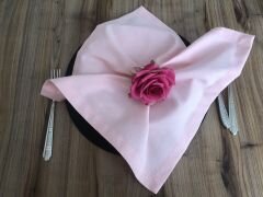 AÇIK PEMBE KUMAŞ PEÇETE (6 ADET) (40X40 CM)