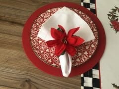 YILBAŞI SOFRA SUNUM SETİ YILBAŞI ÇİÇEĞİ DESENLİ
