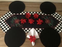 YILBAŞI SOFRA SUNUM SETİ YILBAŞI ÇİÇEĞİ DESENLİ