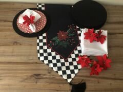 YILBAŞI SOFRA SUNUM SETİ YILBAŞI ÇİÇEĞİ DESENLİ