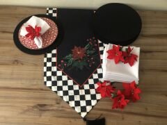 YILBAŞI SOFRA SUNUM SETİ YILBAŞI ÇİÇEĞİ DESENLİ