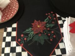 YILBAŞI SOFRA SUNUM SETİ YILBAŞI ÇİÇEĞİ DESENLİ