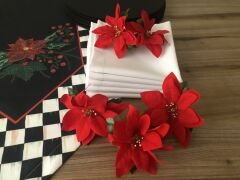 YILBAŞI SOFRA SUNUM SETİ YILBAŞI ÇİÇEĞİ DESENLİ