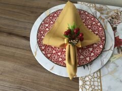 YILBAŞI SOFRA SUNUM SETİ YILBAŞI ÇİÇEĞİ KOZALAK DESENLİ