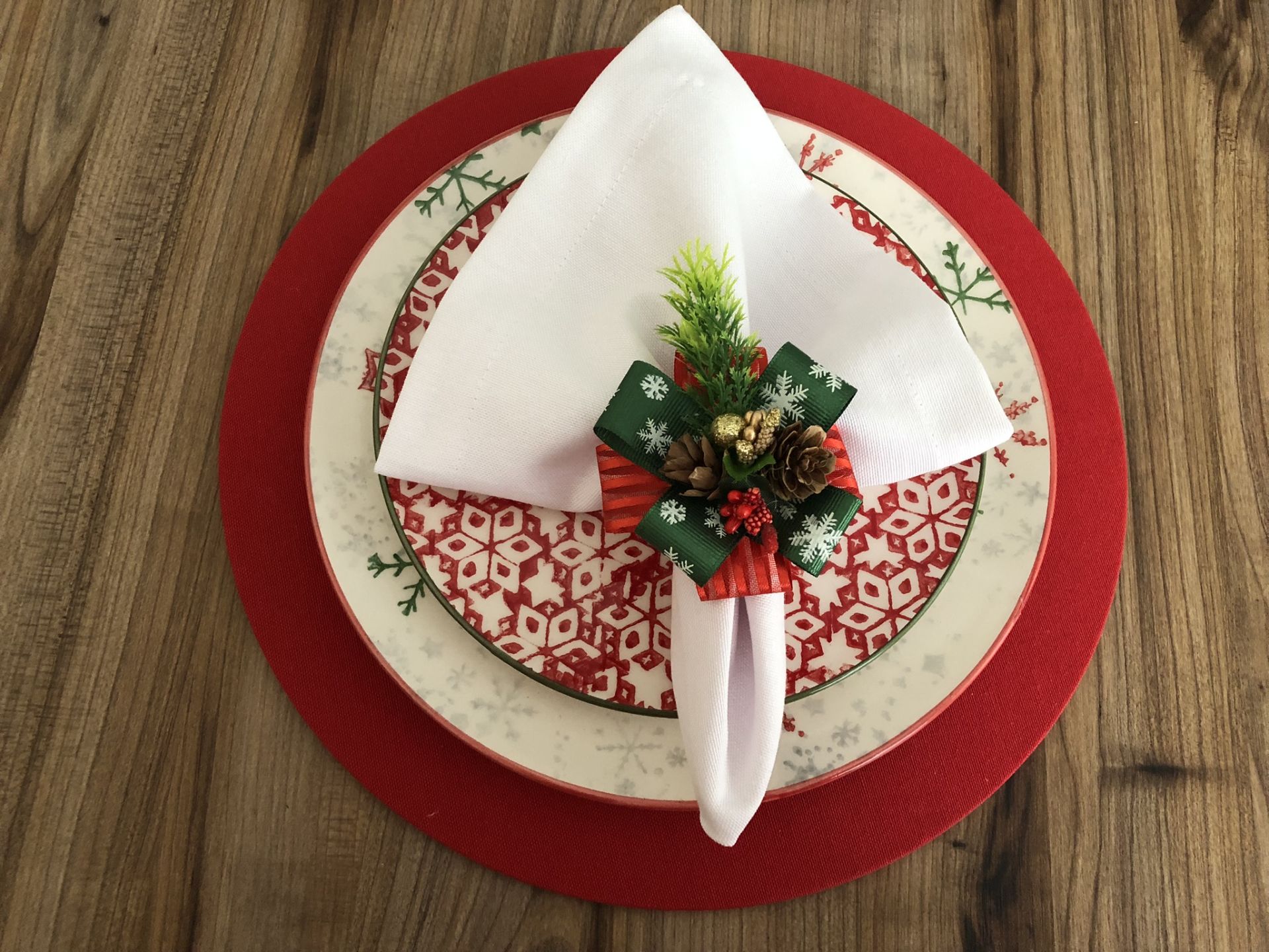 ÖZEL TASARIM YILBAŞI PEÇETE HALKASI (6 ADET )