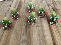 ÖZEL TASARIM YILBAŞI PEÇETE HALKASI (6 ADET )