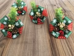 ÖZEL TASARIM YILBAŞI PEÇETE HALKASI (6 ADET )