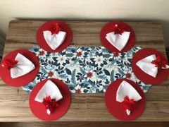 YILBAŞI SOFRA SUNUM SETİ YILBAŞI ÇİÇEĞİ DESENLİ 02