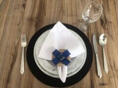 JÜT KURDELE DETAYLI PEÇETE HALKASI (6 ADET)