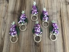 ÇİÇEKLİ PEÇETE HALKASI (6 ADET)