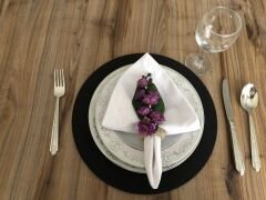 MOR ÇİÇEKLİ PEÇETE YÜZÜĞÜ (6 ADET )