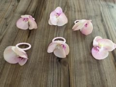 PEMBE ORKİDE ÇİÇEĞİ PEÇETE HALKASI (6 ADET)