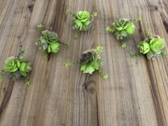 SUKULENT ÇİÇEĞİ PEÇETE HALKASI MODEL 1 (6 ADET)