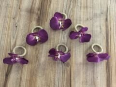 MÜRDÜM ORKİDE PEÇETE HALKASI (6 ADET)