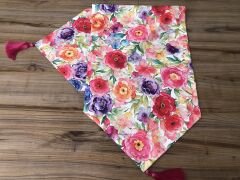 SULUBOYA ÇOK RENKLİ ÇİÇEK DESENLİ RUNNER