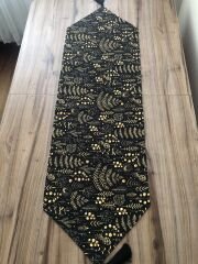 GOLD YAPRAK KOZALAK YILBAŞI DESENLİ RUNNER