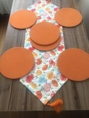 GELİNCİK DESENLİ RUNNER & SUPLA
