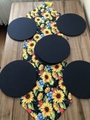 AYÇİÇEK DESENLİ RUNNER & SUPLA