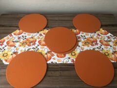 BALKABAĞI DESENLİ RUNNER & SUPLA