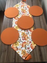BALKABAĞI DESENLİ RUNNER & SUPLA