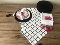 SOFRA SUNUM SETİ BEYAZ MOROCCAN DESENLİ TAKIM