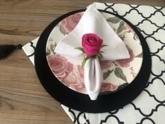 SOFRA SUNUM SETİ BEYAZ MOROCCAN DESENLİ TAKIM