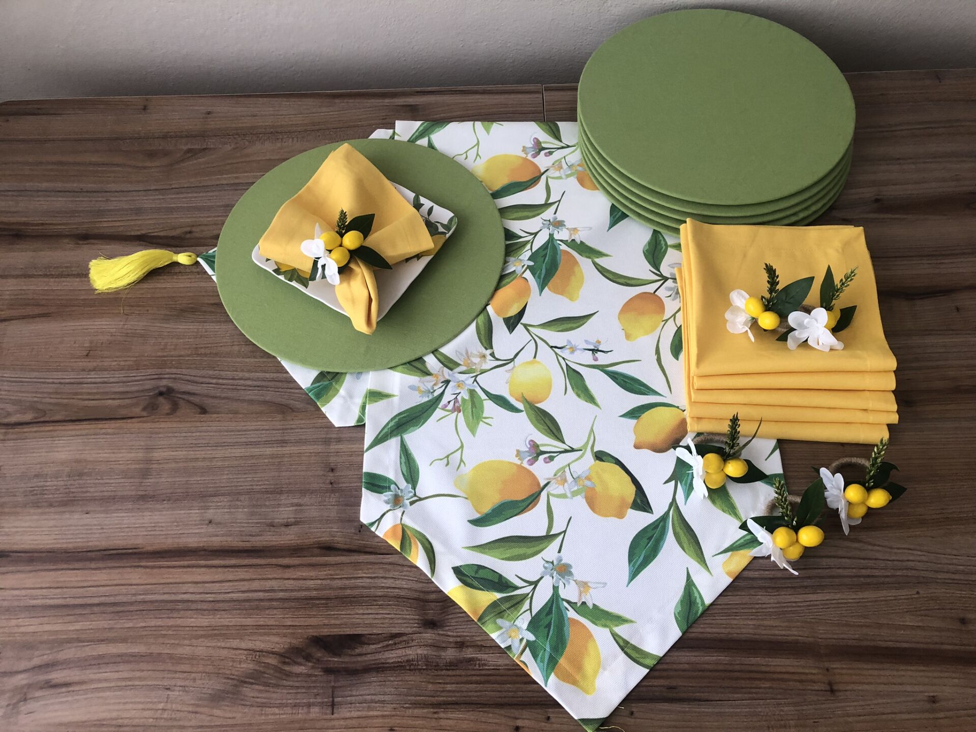 SOFRA SUNUM SETİ LİMON DESENLİ TAKIM