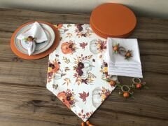 SOFRA SUNUM SETİ ÇİÇEKLİ BALKABAĞI DESENLİ TAKIM