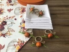 SOFRA SUNUM SETİ ÇİÇEKLİ BALKABAĞI DESENLİ TAKIM