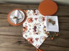 SOFRA SUNUM SETİ ÇİÇEKLİ BALKABAĞI DESENLİ TAKIM