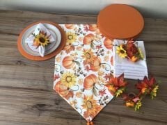 SOFRA SUNUM SETİ BALKABAĞI AYÇİÇEK DESENLİ TAKIM